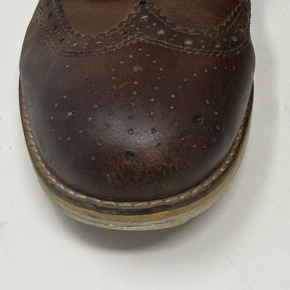 Crevo Boardwalk Chukka Boots Mens 13 Brown Leather Lace Up Hipster City Preppy